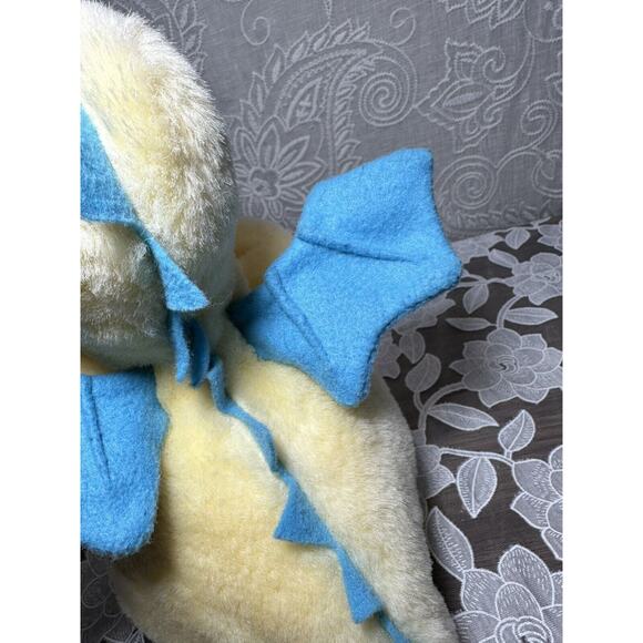 Vintage Yellow Dragon Plush Watson’s Peter Pan Rainbow Stripe Stuffed Toy Blue - Picture 11 of 11